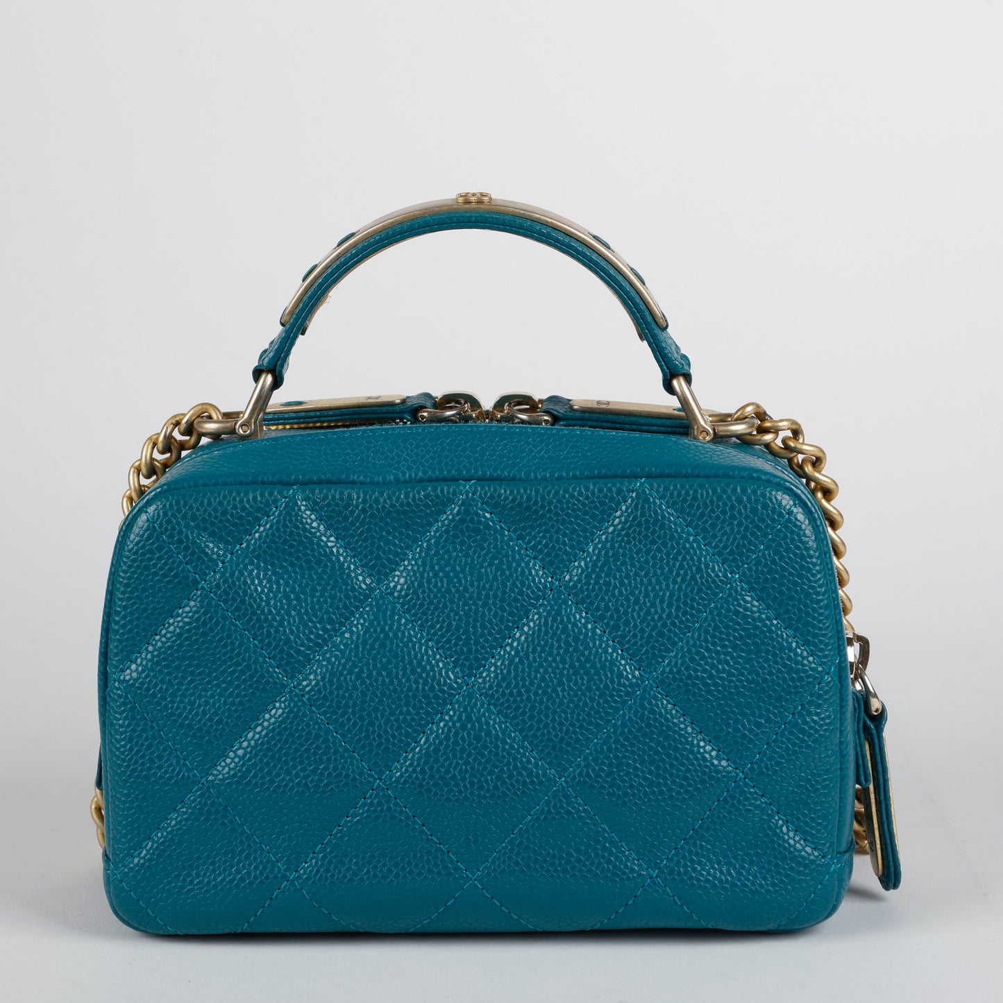Double Zip Vanity Turquoise Caviar