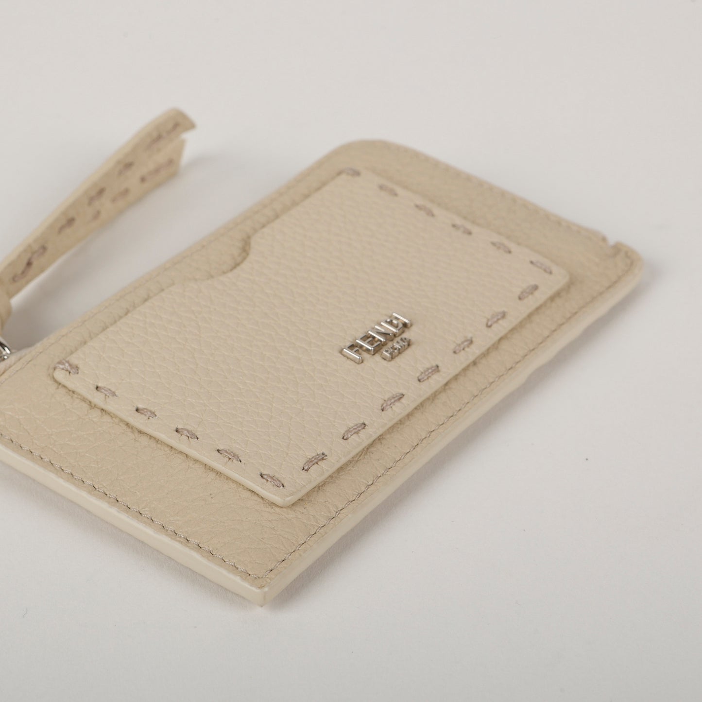 Peekaboo Selleria Card Case Cream Calfskin