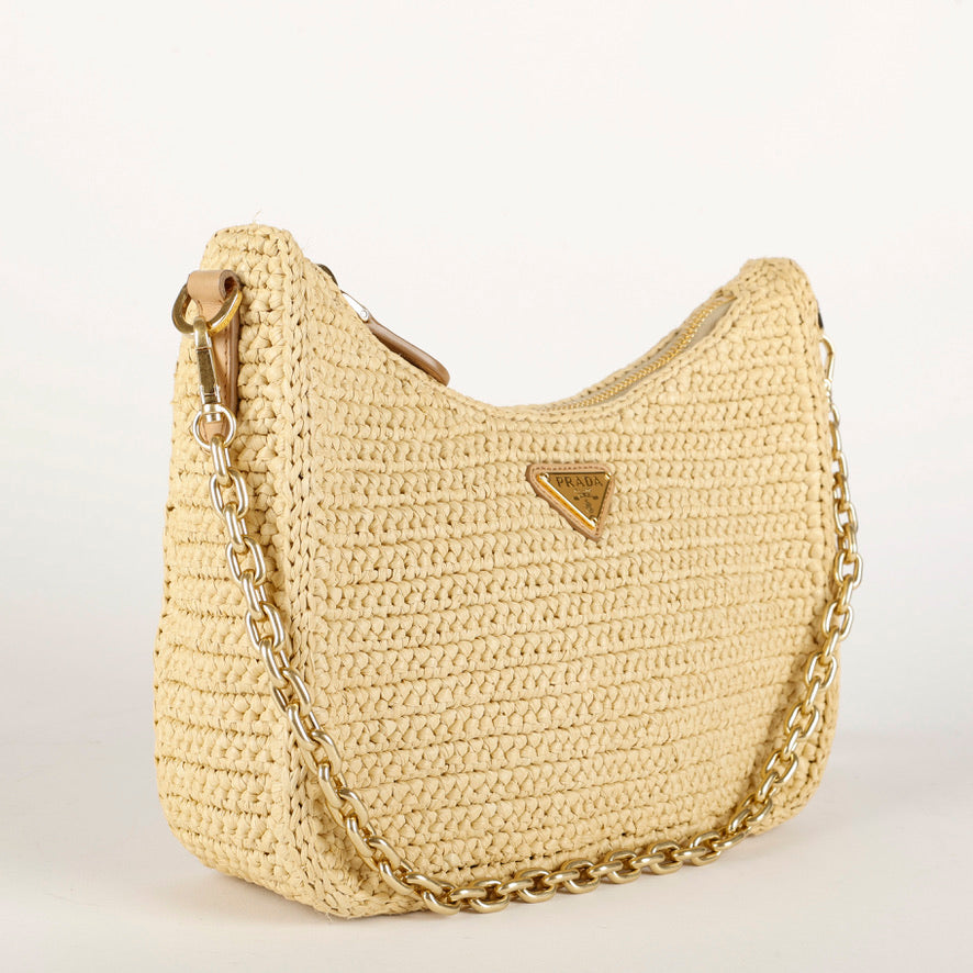 2005 Re-Edition, Small Raffia Crossbody