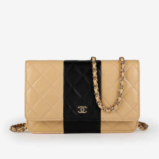Classic Wallet On Chain Bicolor Lambskin 10742