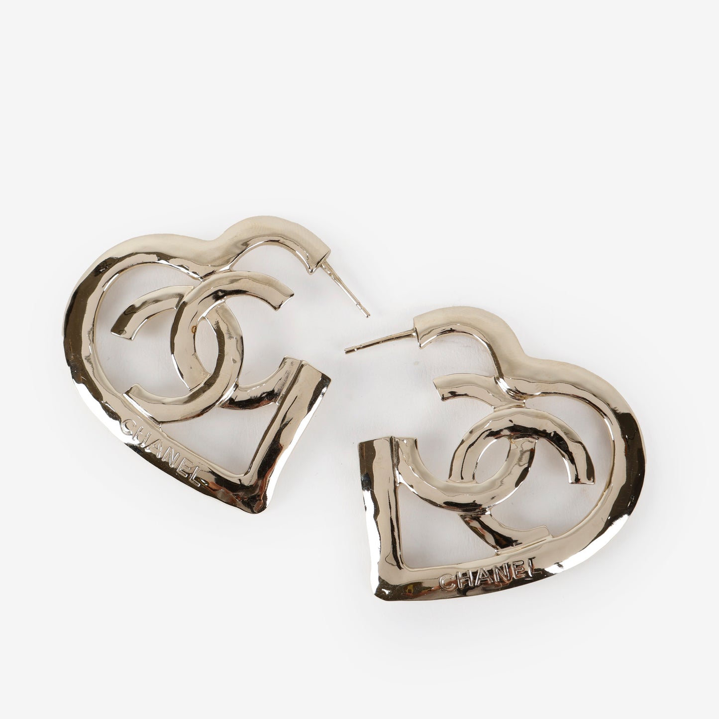CC Heart Coco In Love Hoop Earrings, Light Gold