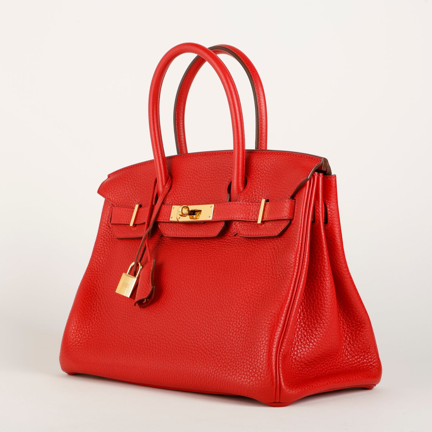 Birkin 30, Rouge Casaque Clemence Gold Hardware