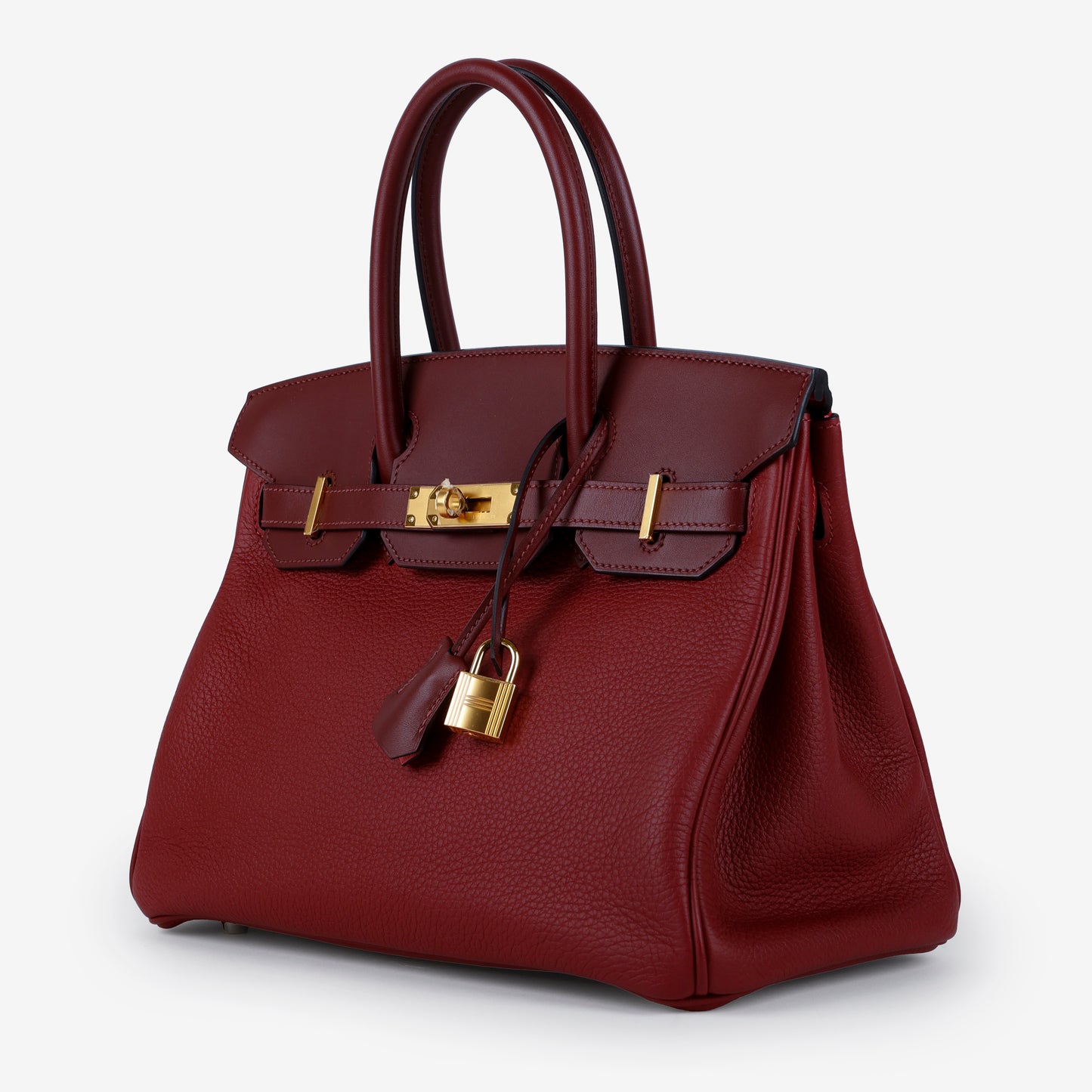 Birkin 30 Verso Clemence Rouge H Rose Extreme Gold Hardware