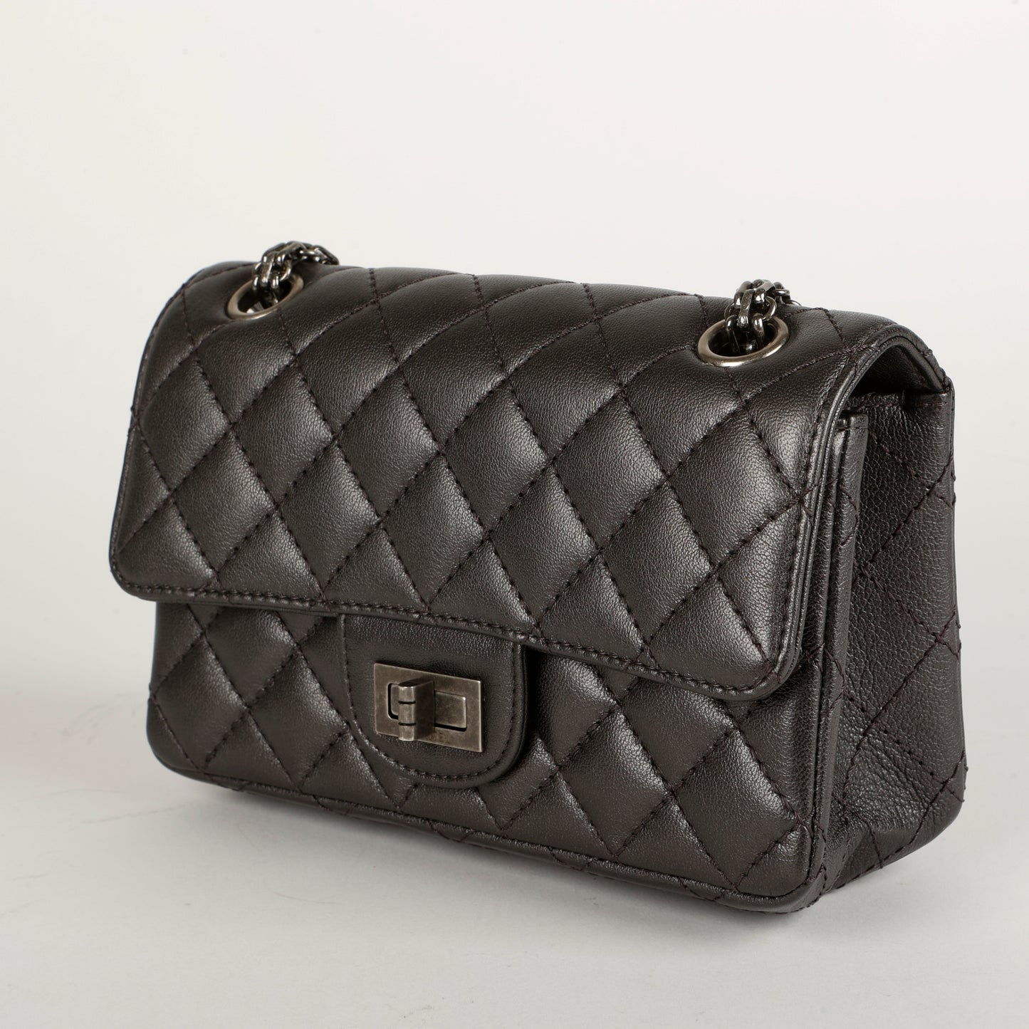 Mini 2.55 Reissue Grey Aged Calfskin 10733