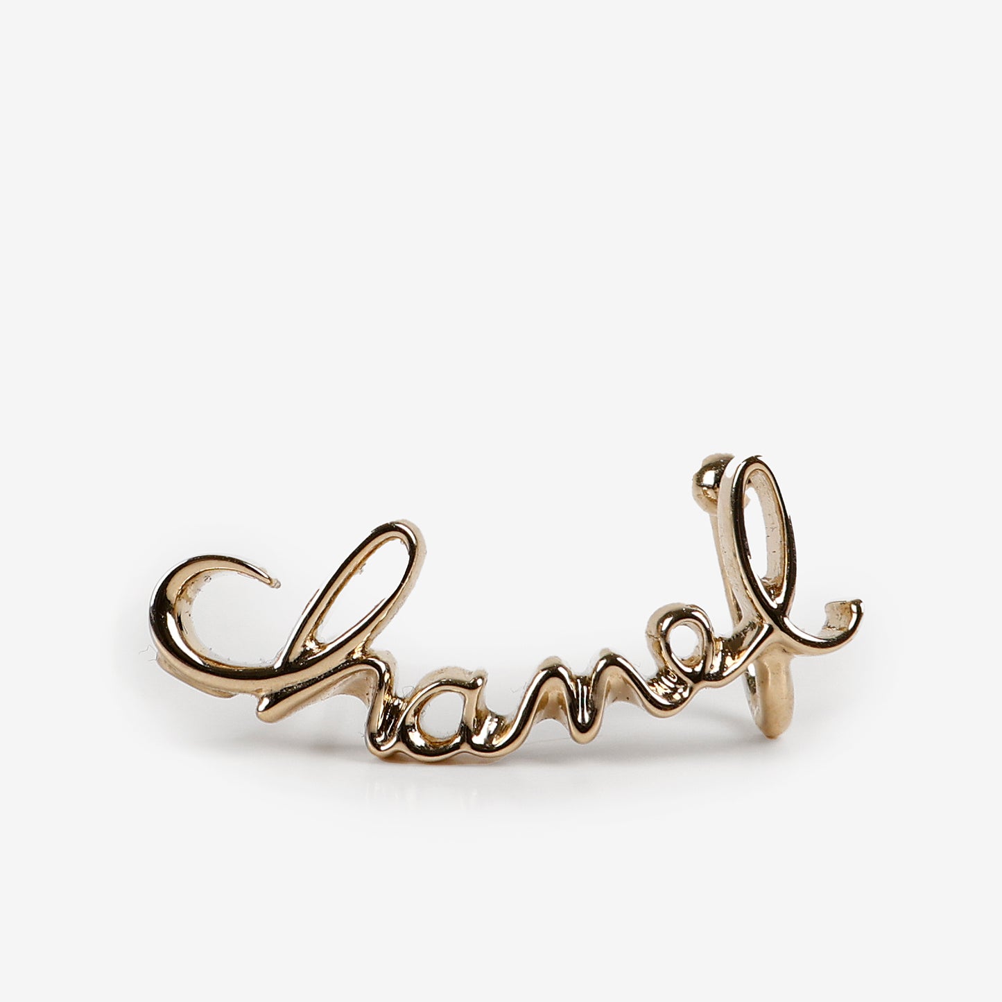 Coco Script Climber Earrings Gold Crystals