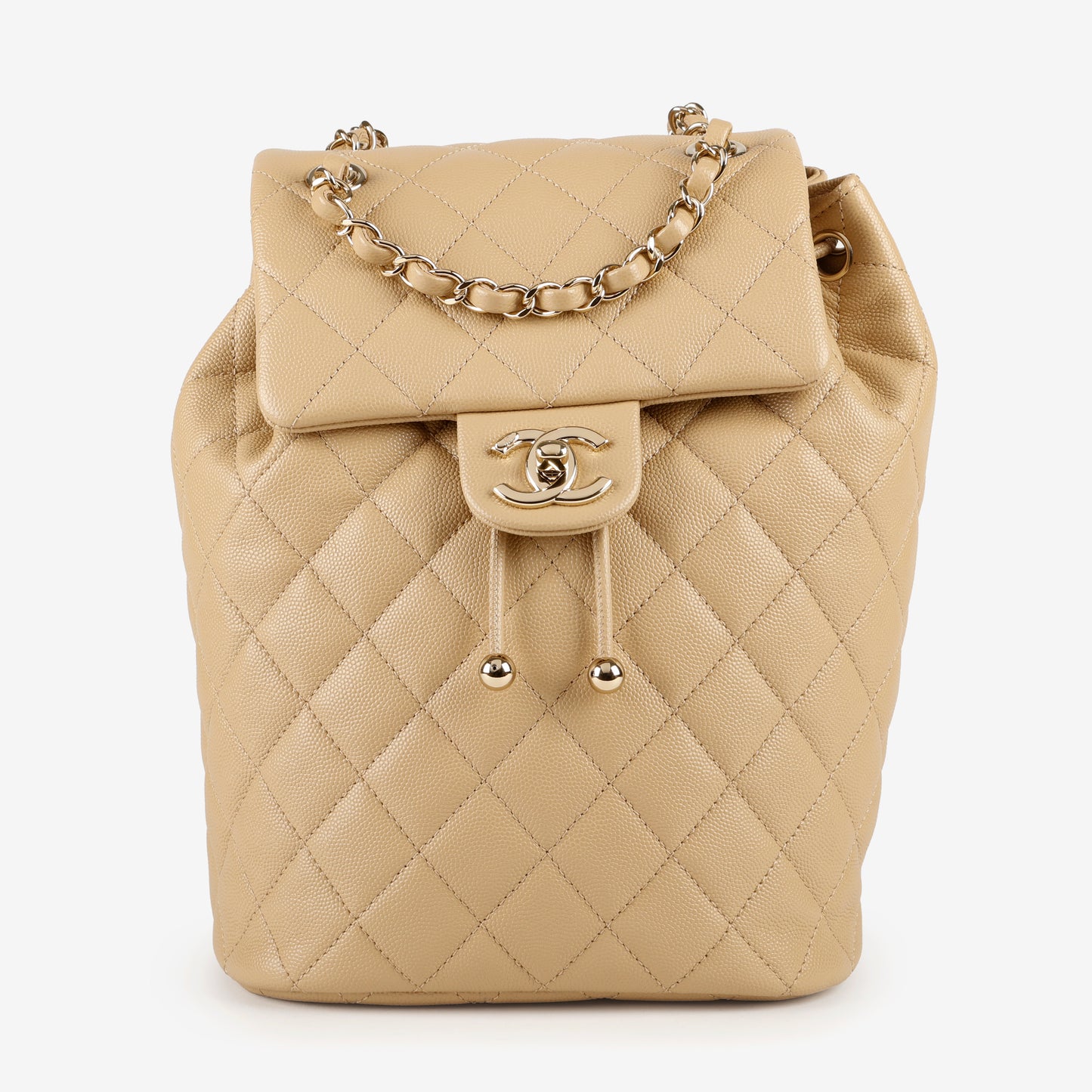 Beige Caviar Timeless Backpack