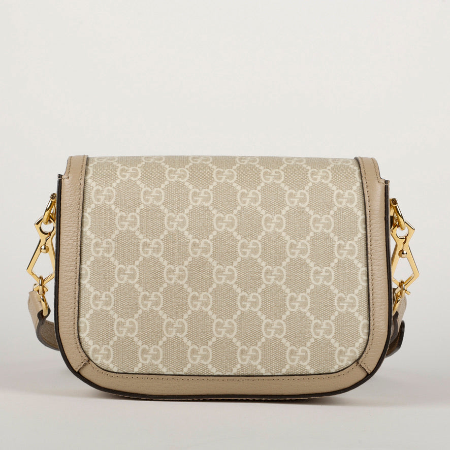 Beige Canvas 1955 Horsebit Small Crossbody