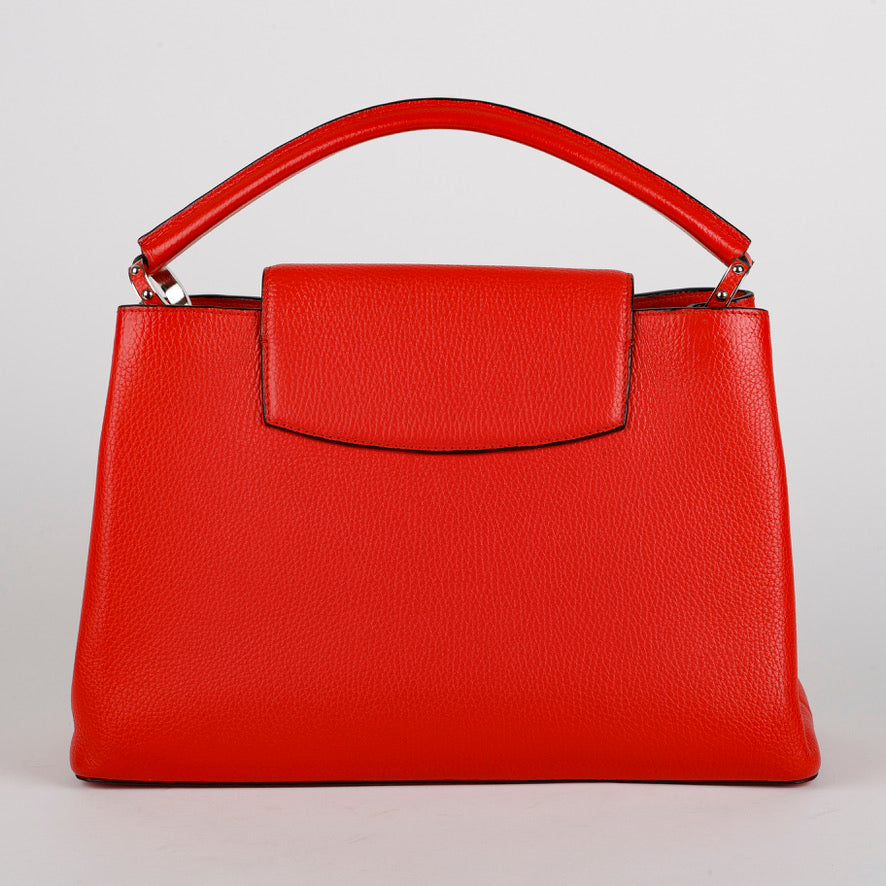 Capucines MM, Red Silver Hardware