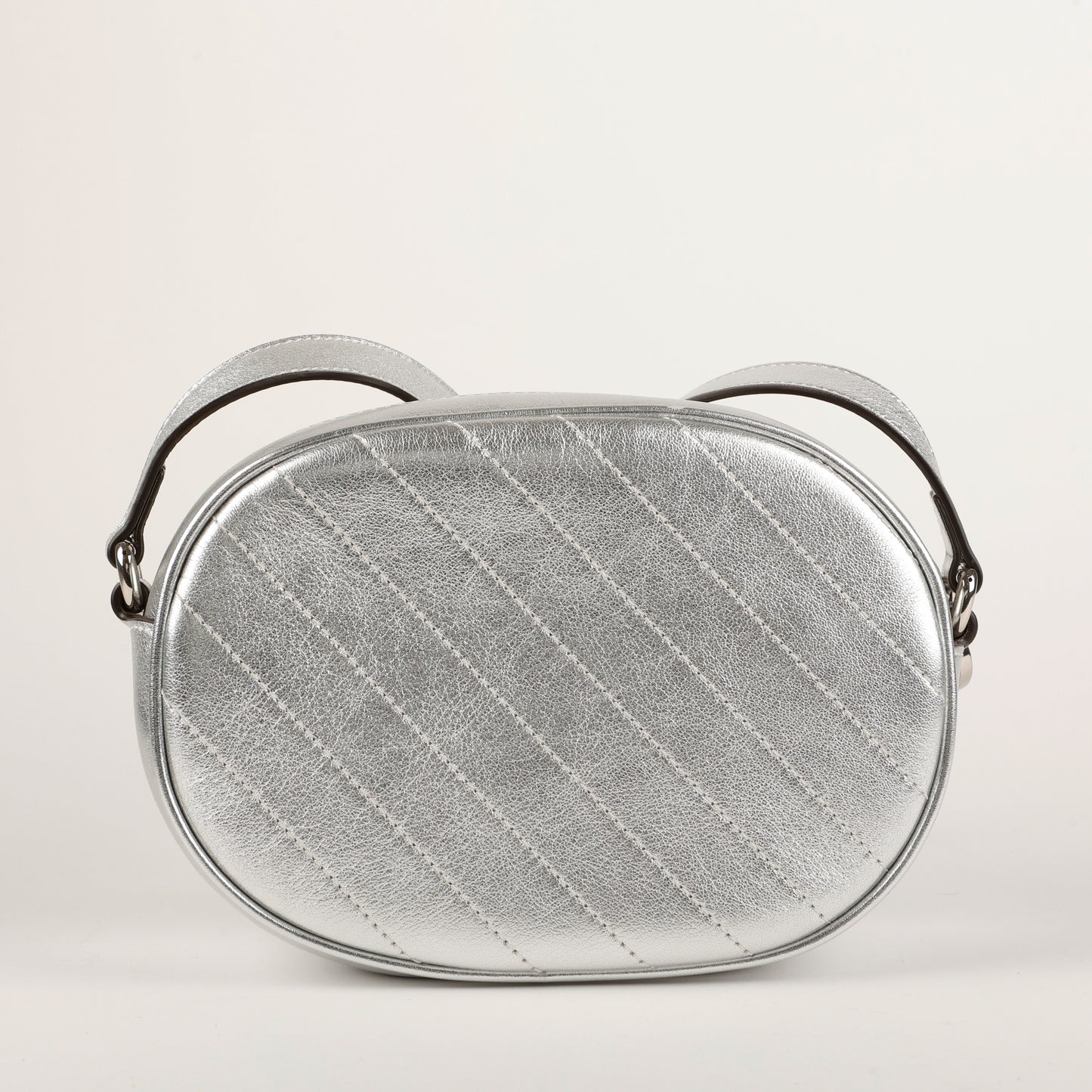 Mini Blondie, Metallic Silver Leather