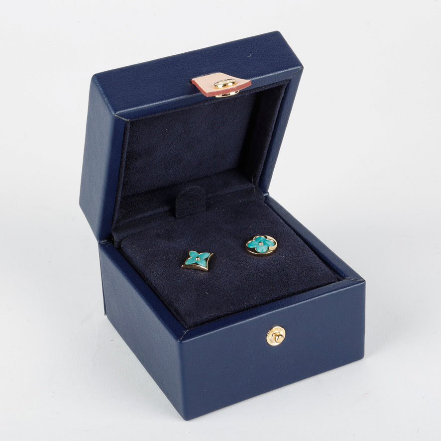 Color Blossom Studs Turquoise