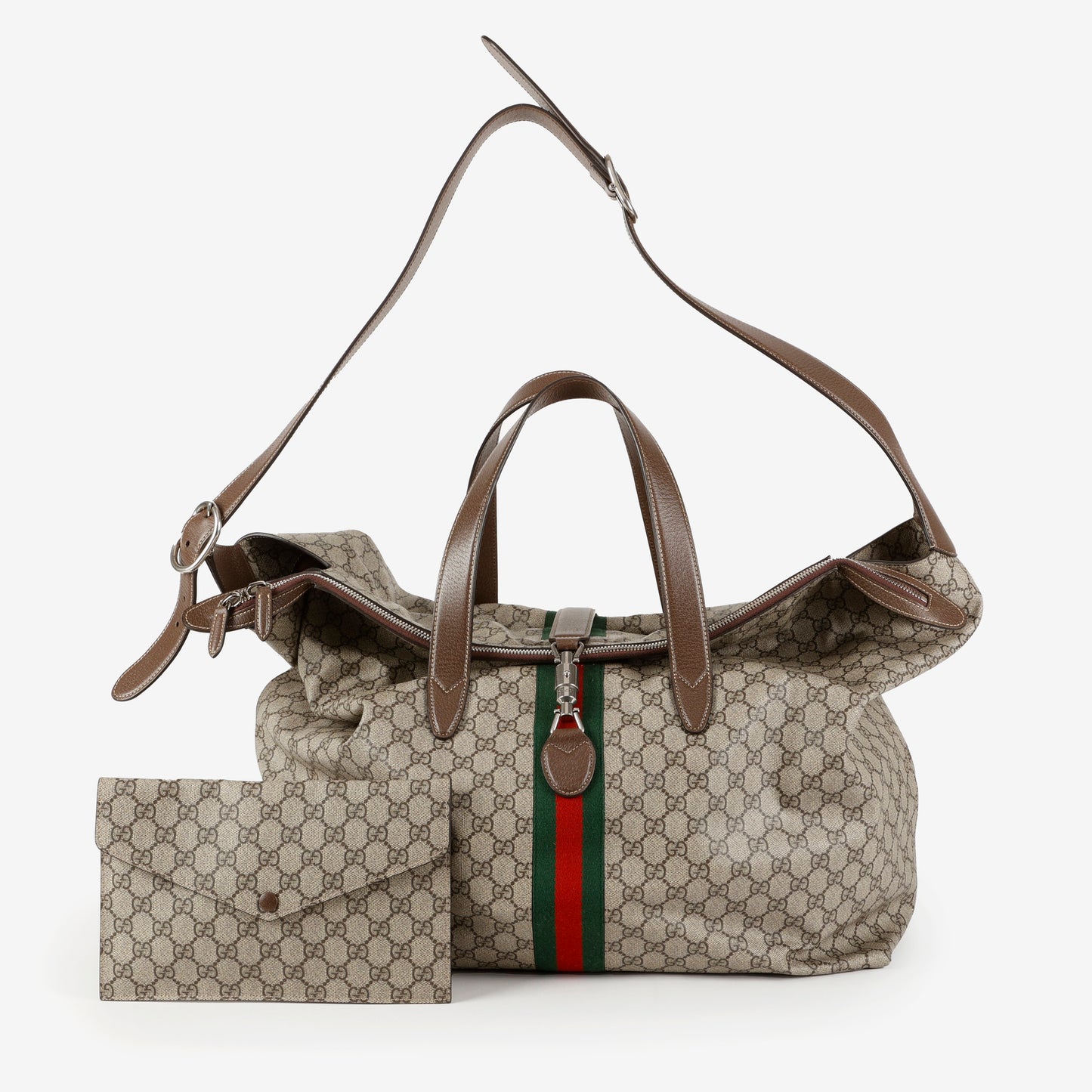 Large Duffle Bag With Piston Closure
