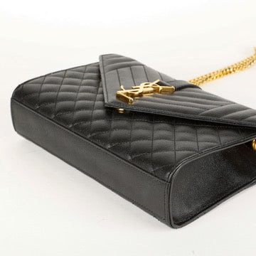 Medium Envelope Black Gold Hardware