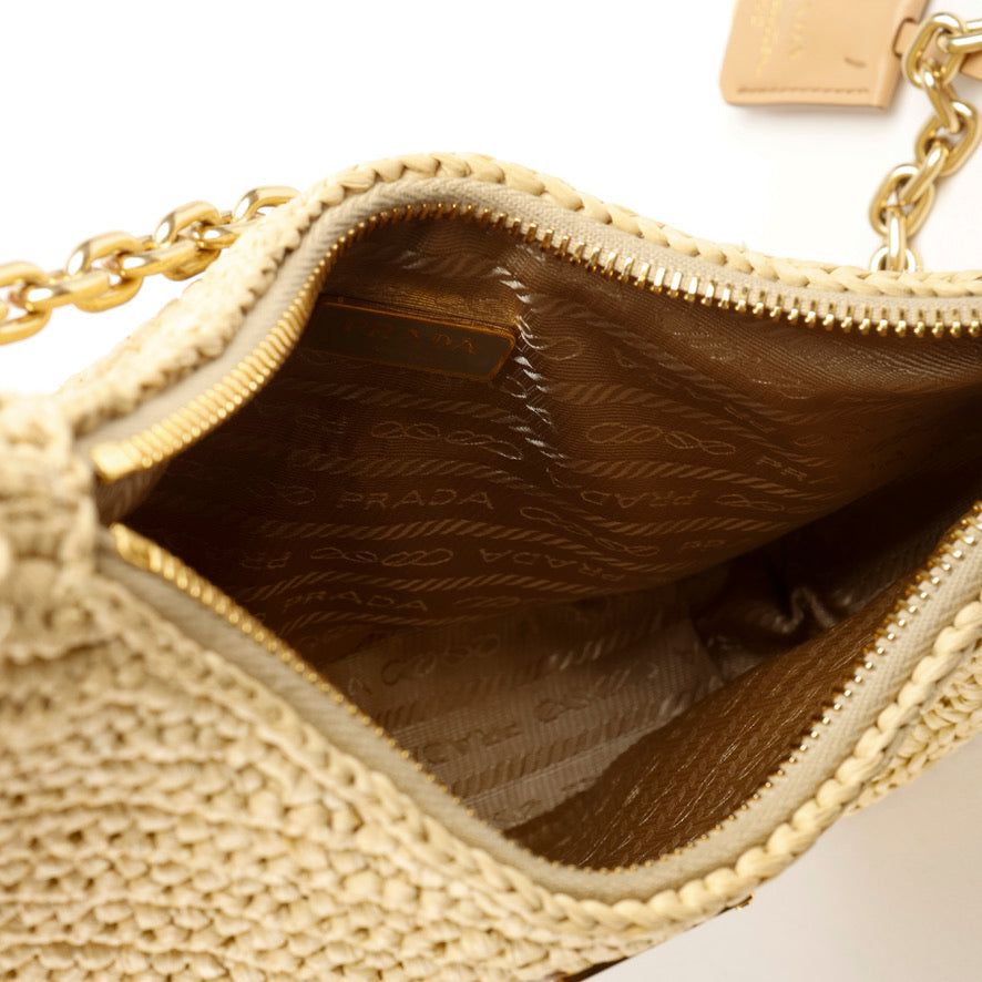 2005 Re-Edition, Small Raffia Crossbody