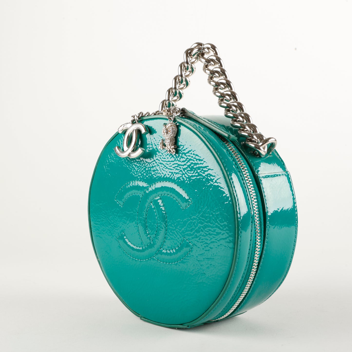 Round As Earth Crossbody, Green Patent SHW