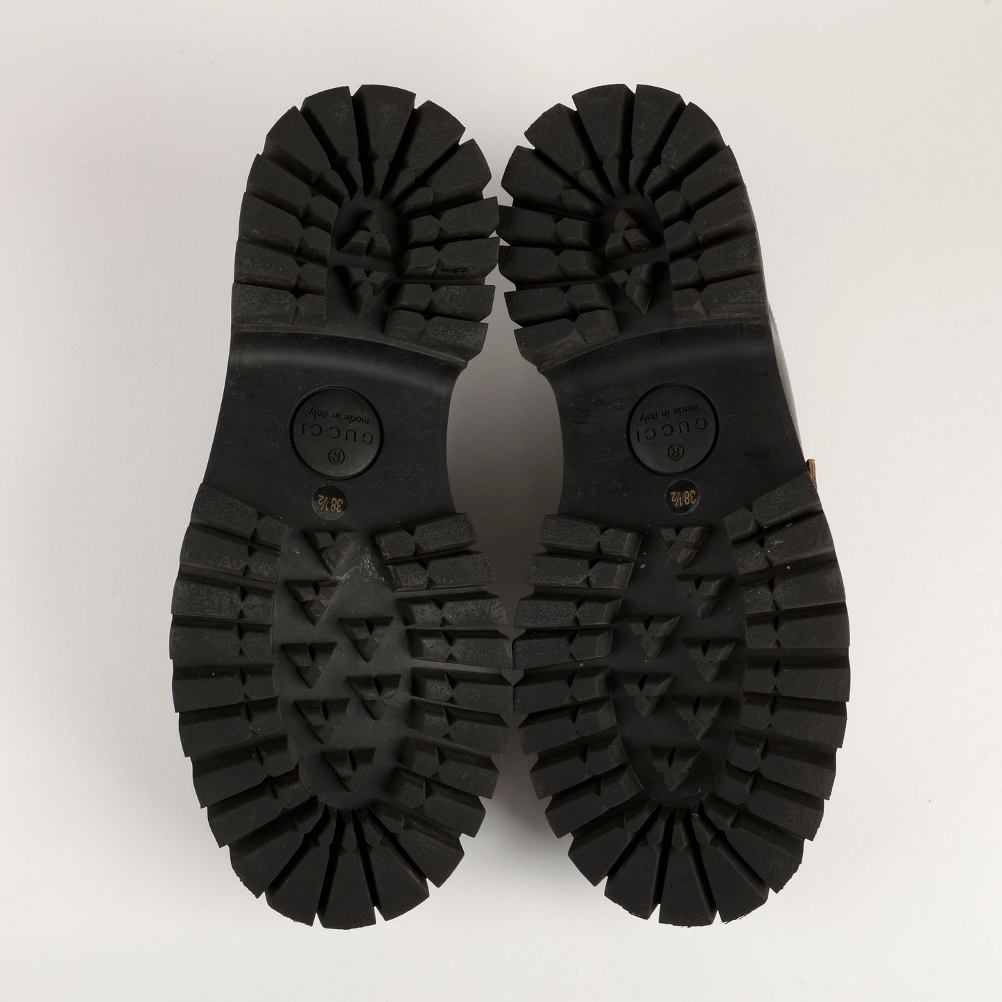 Lug Sole Horsebit Loafers, Black
