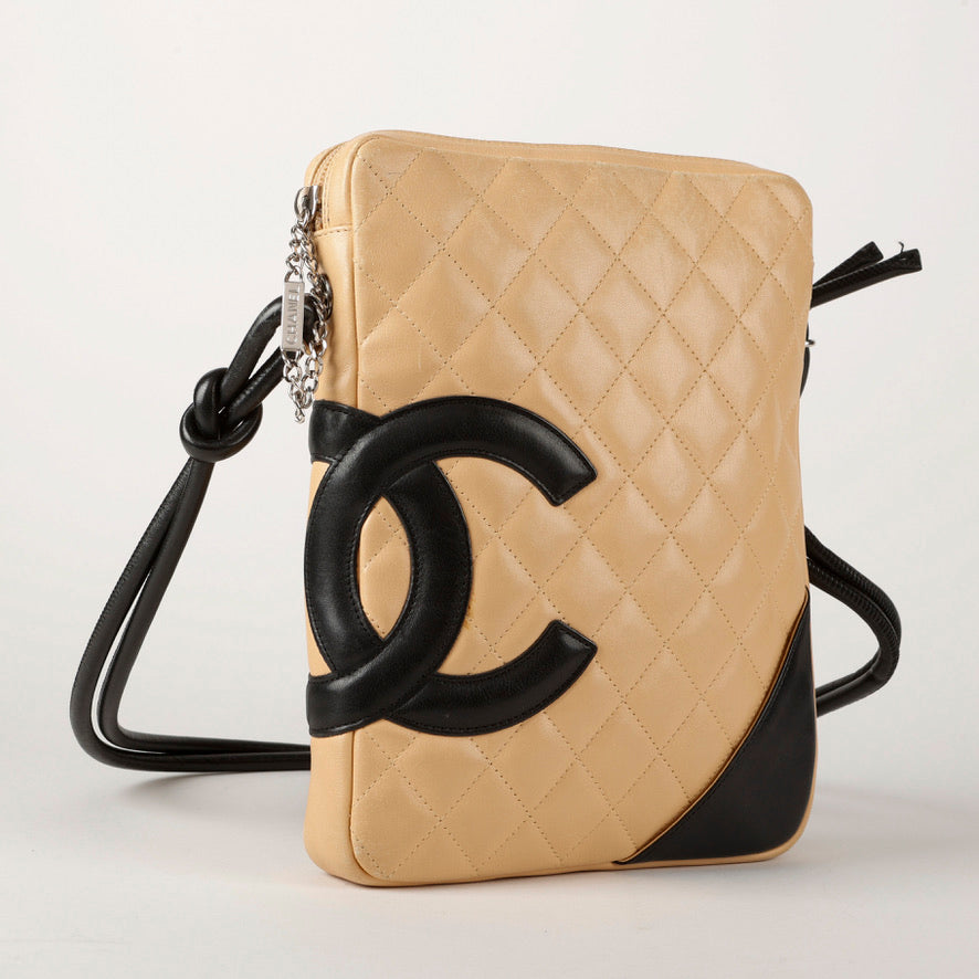 Ligne Cambon Messenger, Beige Lambskin