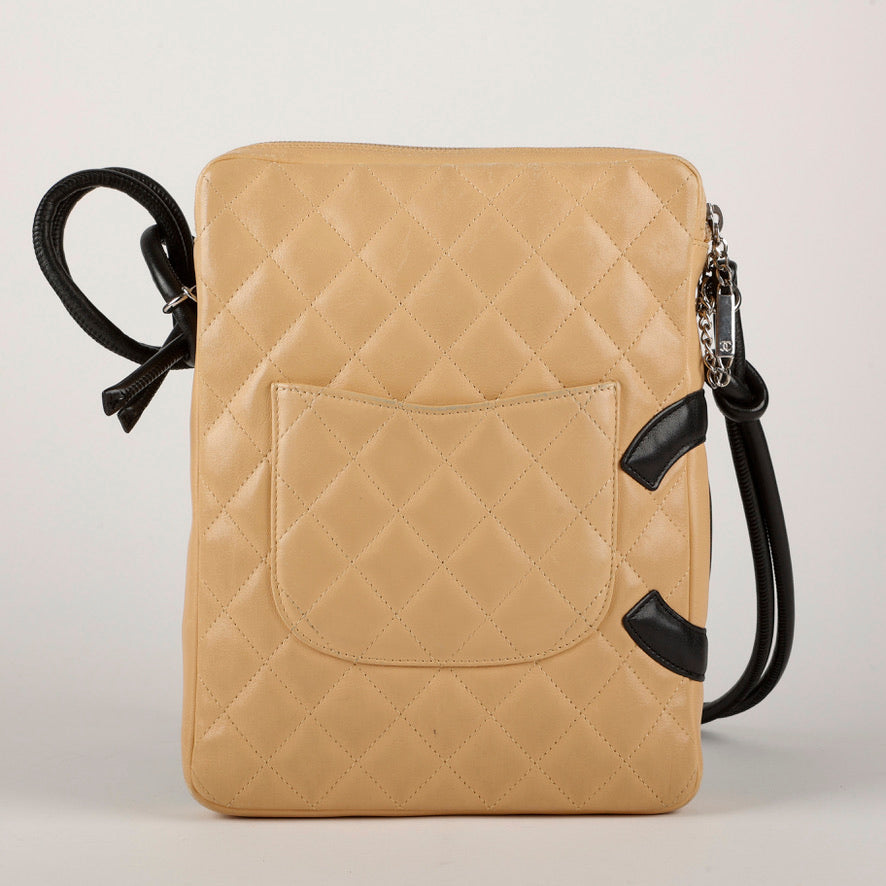 Ligne Cambon Messenger, Beige Lambskin