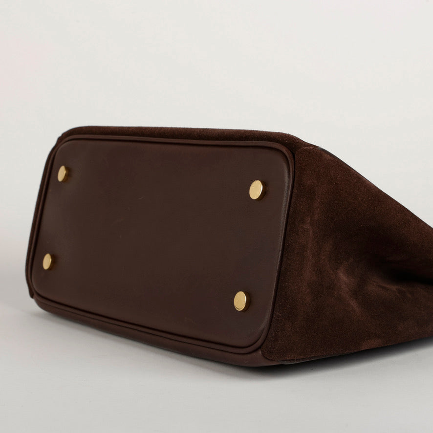 Rocking Horse Tote, Brown Suede