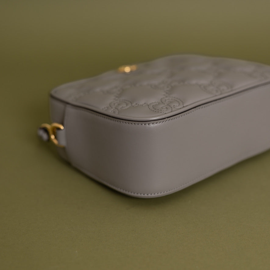 Matelasse Camera Bag, Grey 9710