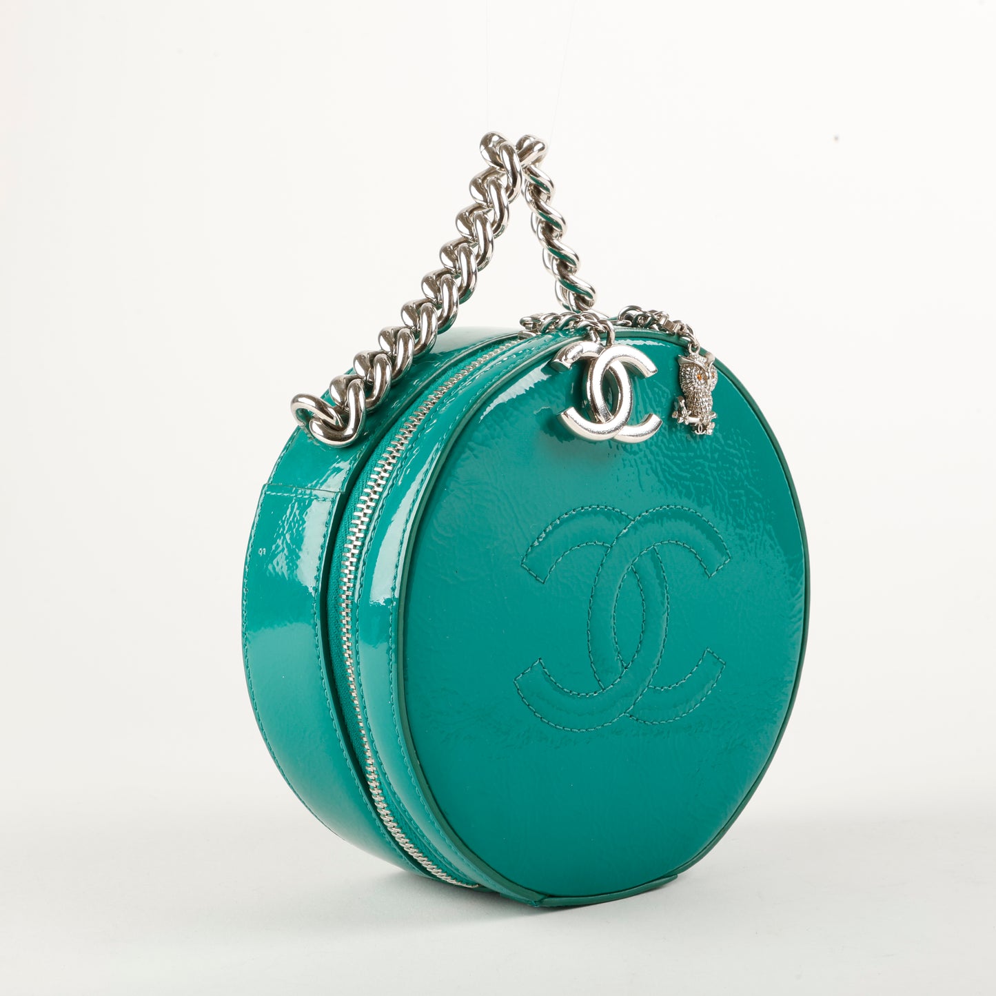 Round As Earth Crossbody, Green Patent SHW