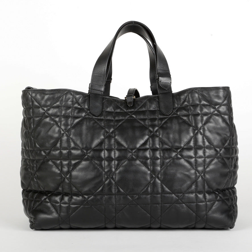 Large Toujours Tote, Black Lambskin