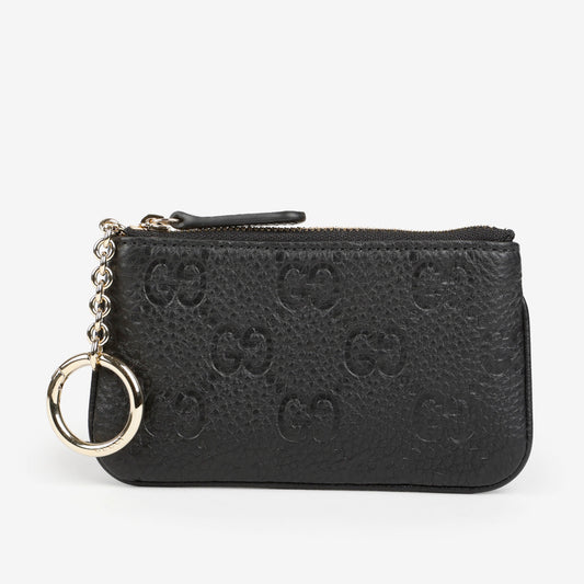 GG Emblem Key Pouch, Black 10598