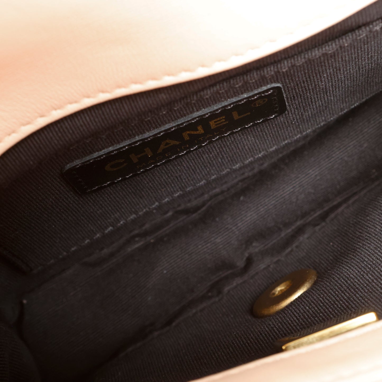 Calfskin Braided Mini Flap Beige/Black