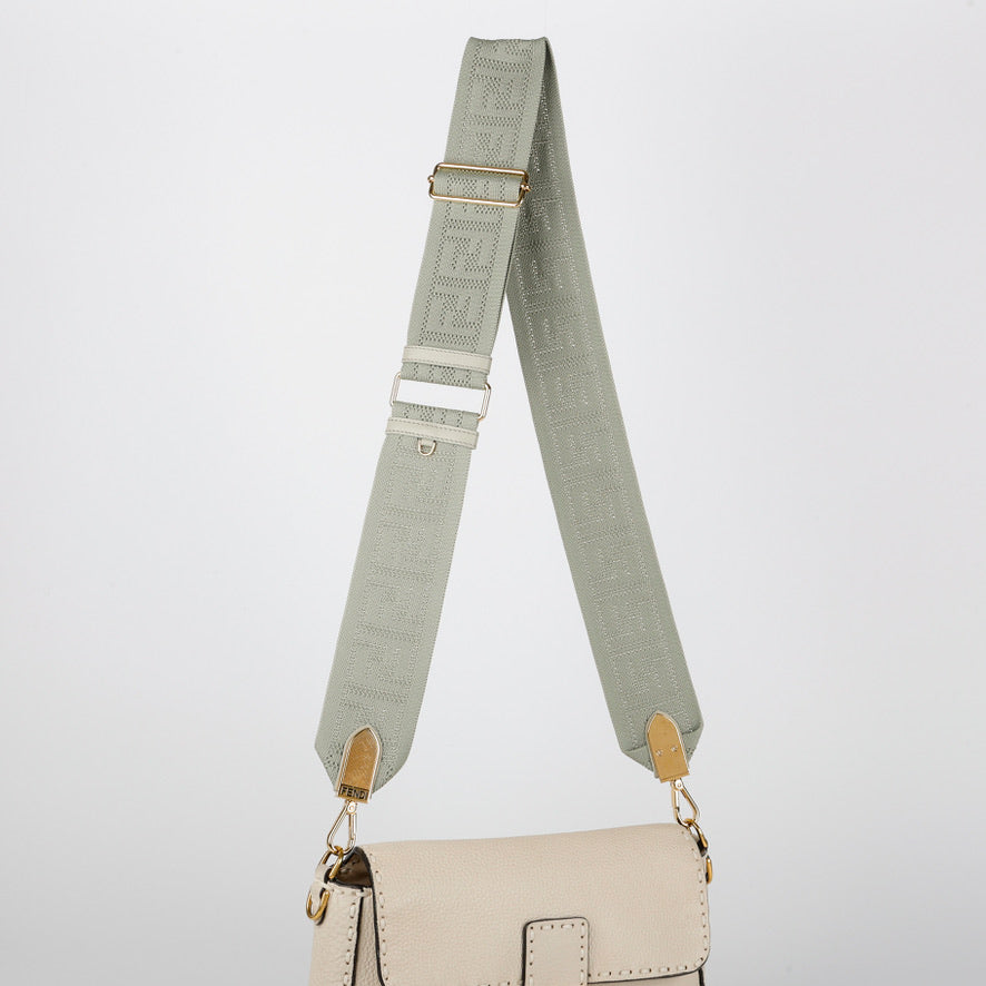 Knit FF Motif Strap, Pistachio Green