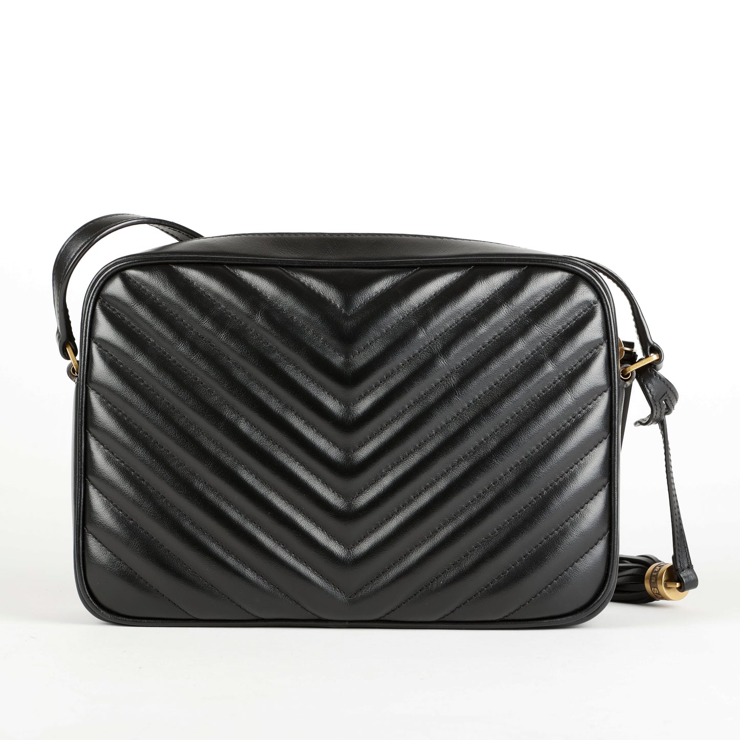 Lou Camera Bag, Black Calfskin