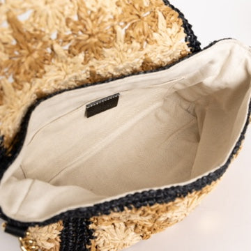 Marmont Flap Bag Woven Raffia