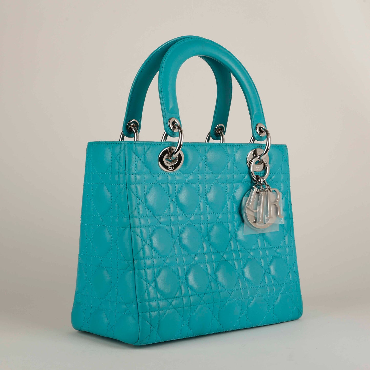 Medium Lady Dior, Turquoise Lambskin