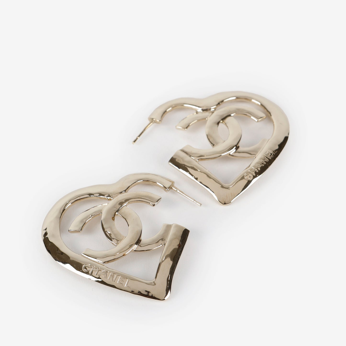 CC Heart Coco In Love Hoop Earrings, Light Gold
