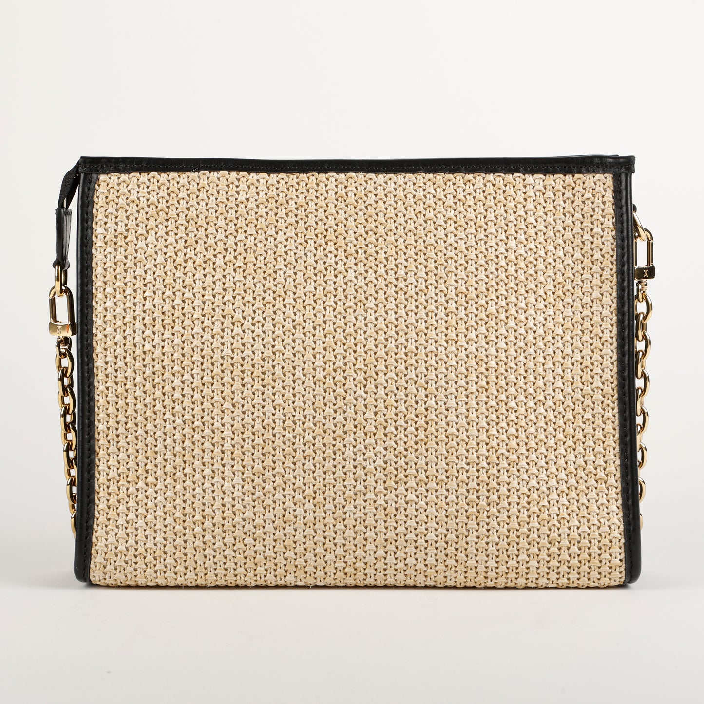 Toiletry On Chain 26, Black Raffia