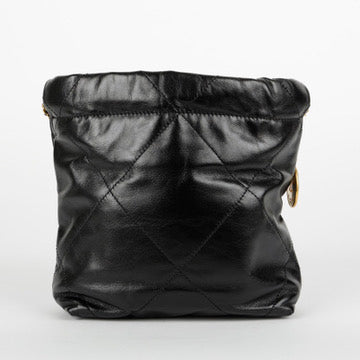 Mini 22, Black Lambskin Gold Hardware 11687