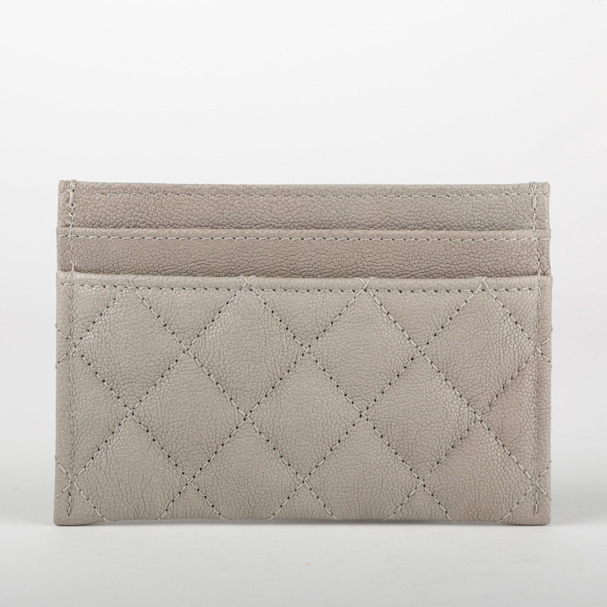 Boy Card Holder, Light Grey Caviar 10599