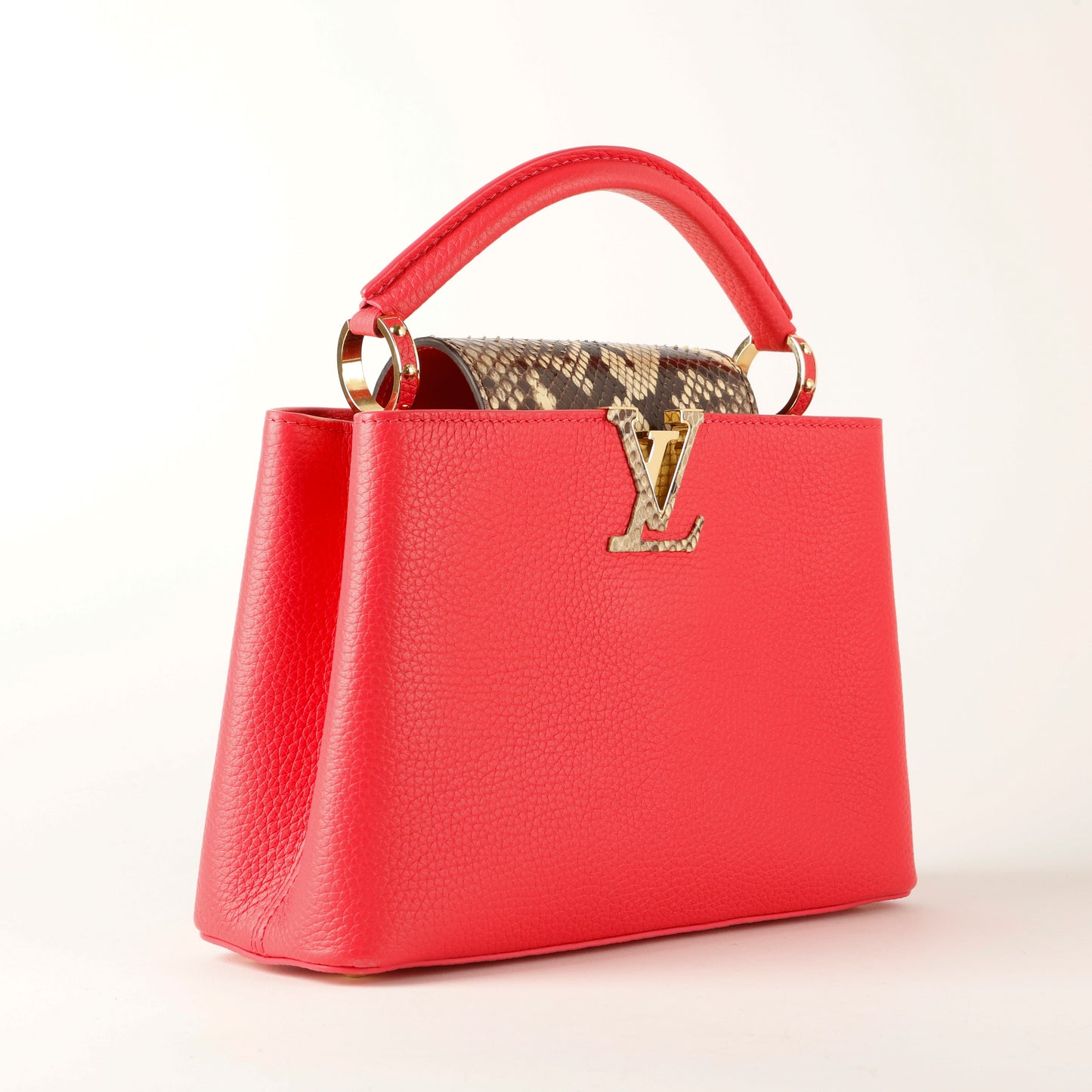 Capucines BB, Pink with Python Handle