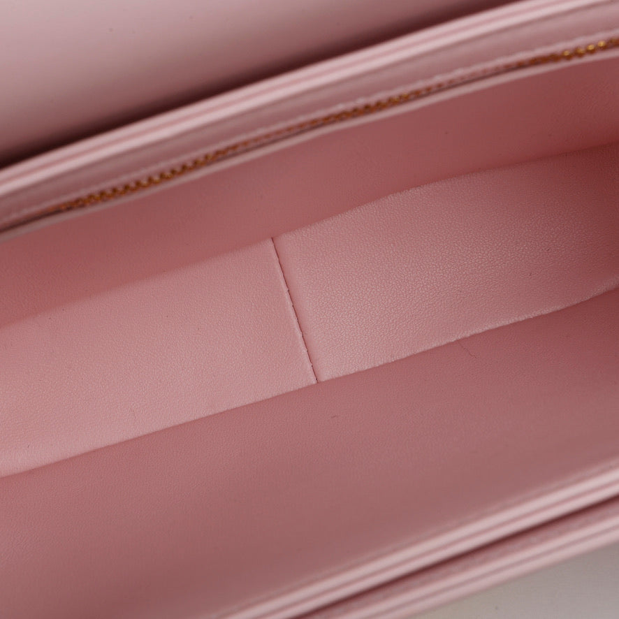 Triomphe Shoulder Bag, Pink Calfskin