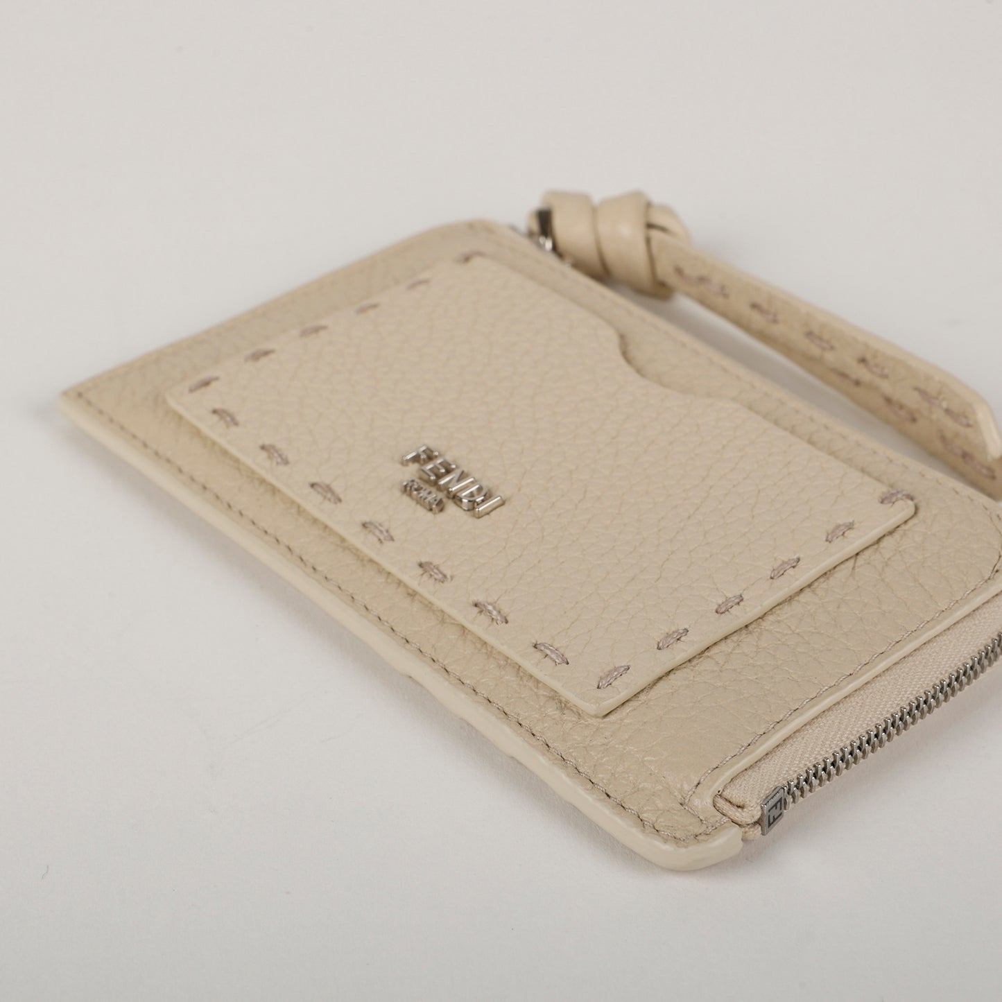 Peekaboo Selleria Card Case Cream Calfskin