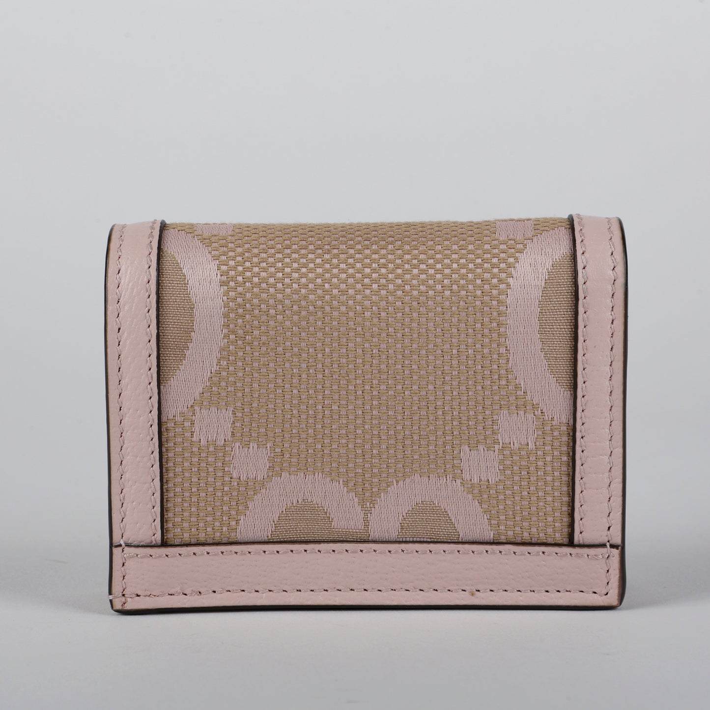 Jumbo GG Ophidia Card Case, Pink Canvas