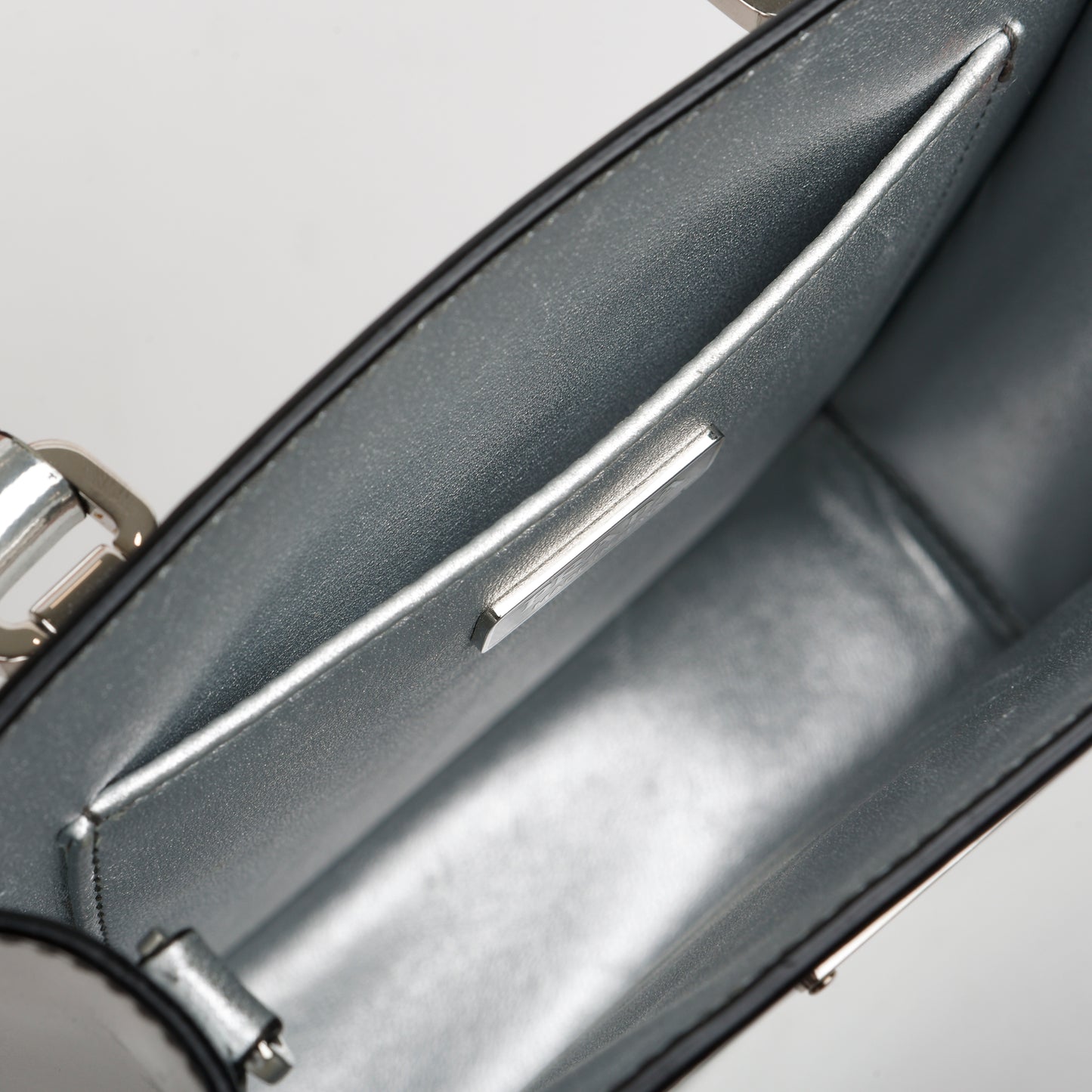 Silver Triangle Spazzolato Mini Tote