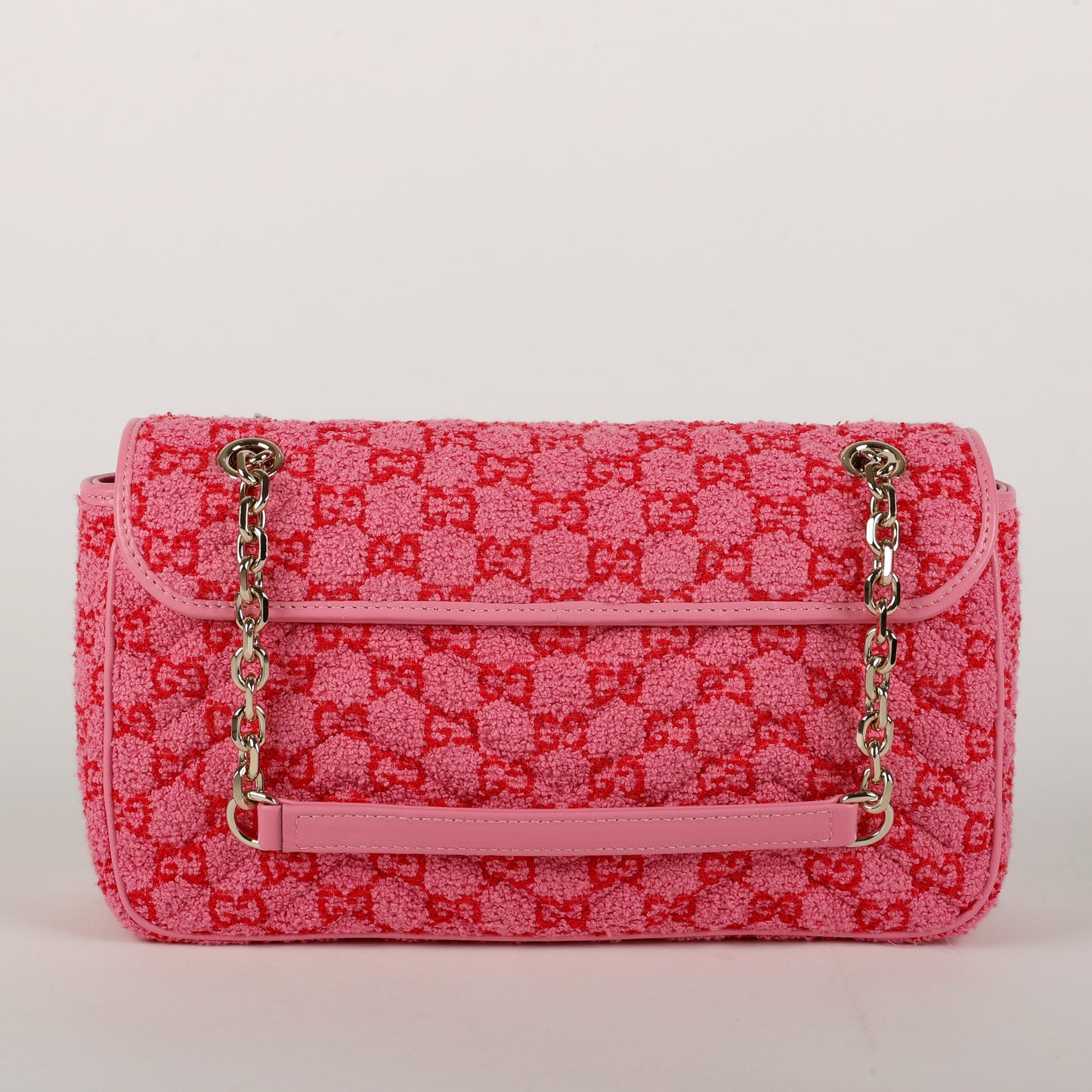 Medium GG Marmont, Pink and Red GG Bouclé