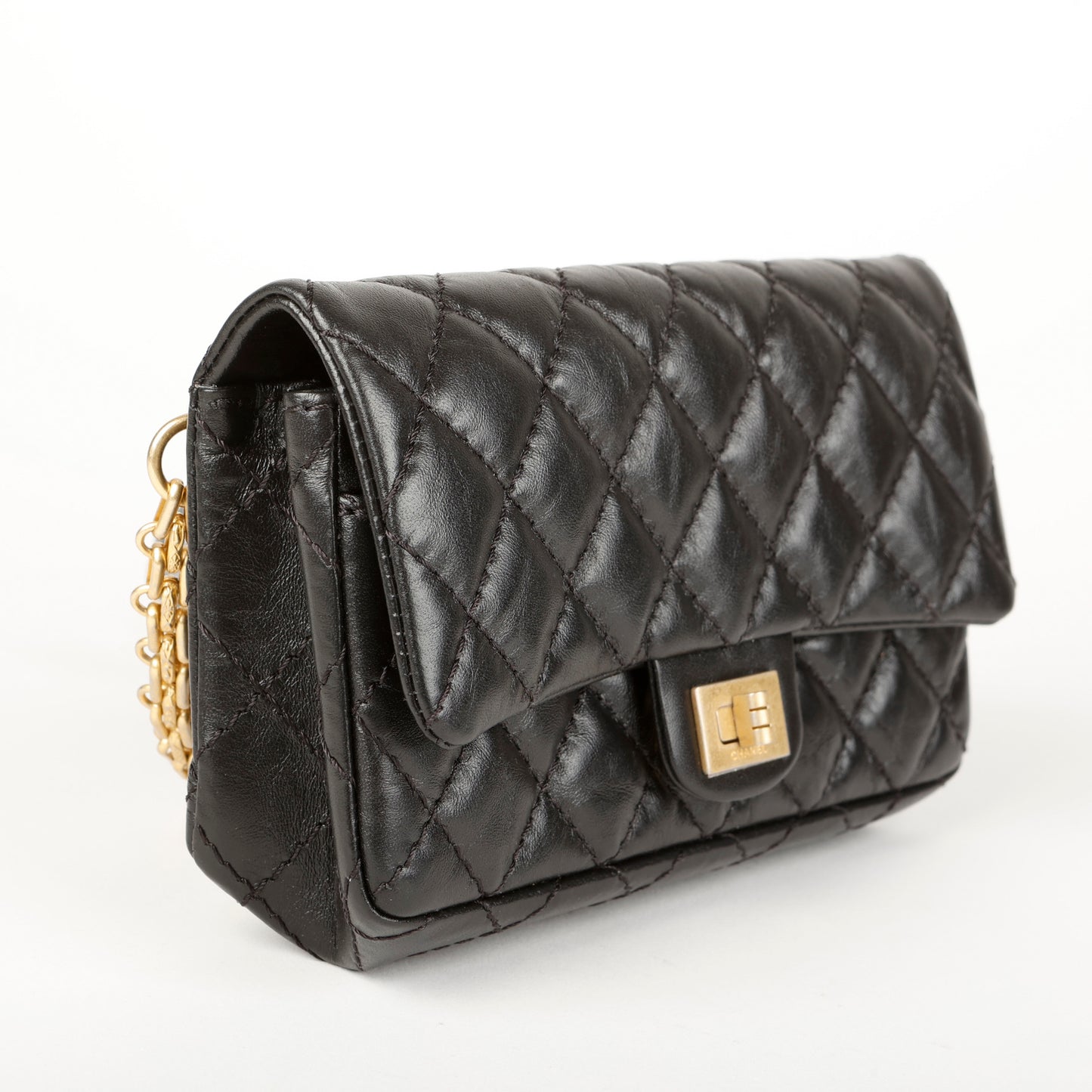 Aged Calfskin 2.55 Reissue Black Belt Bag
