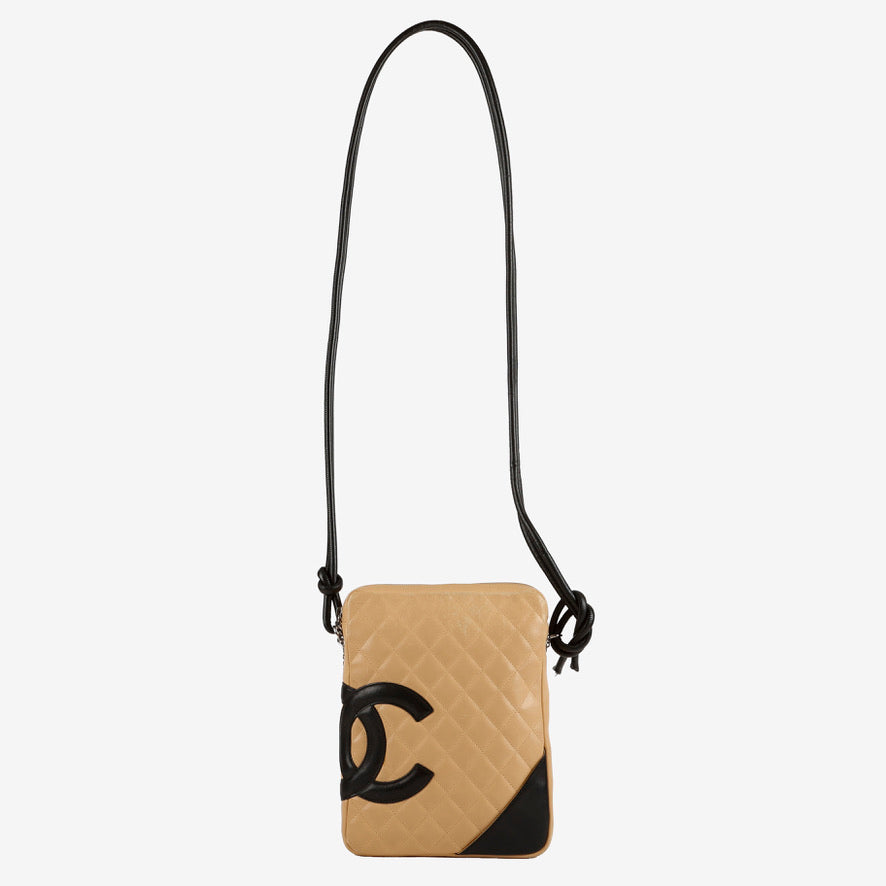 Ligne Cambon Messenger, Beige Lambskin