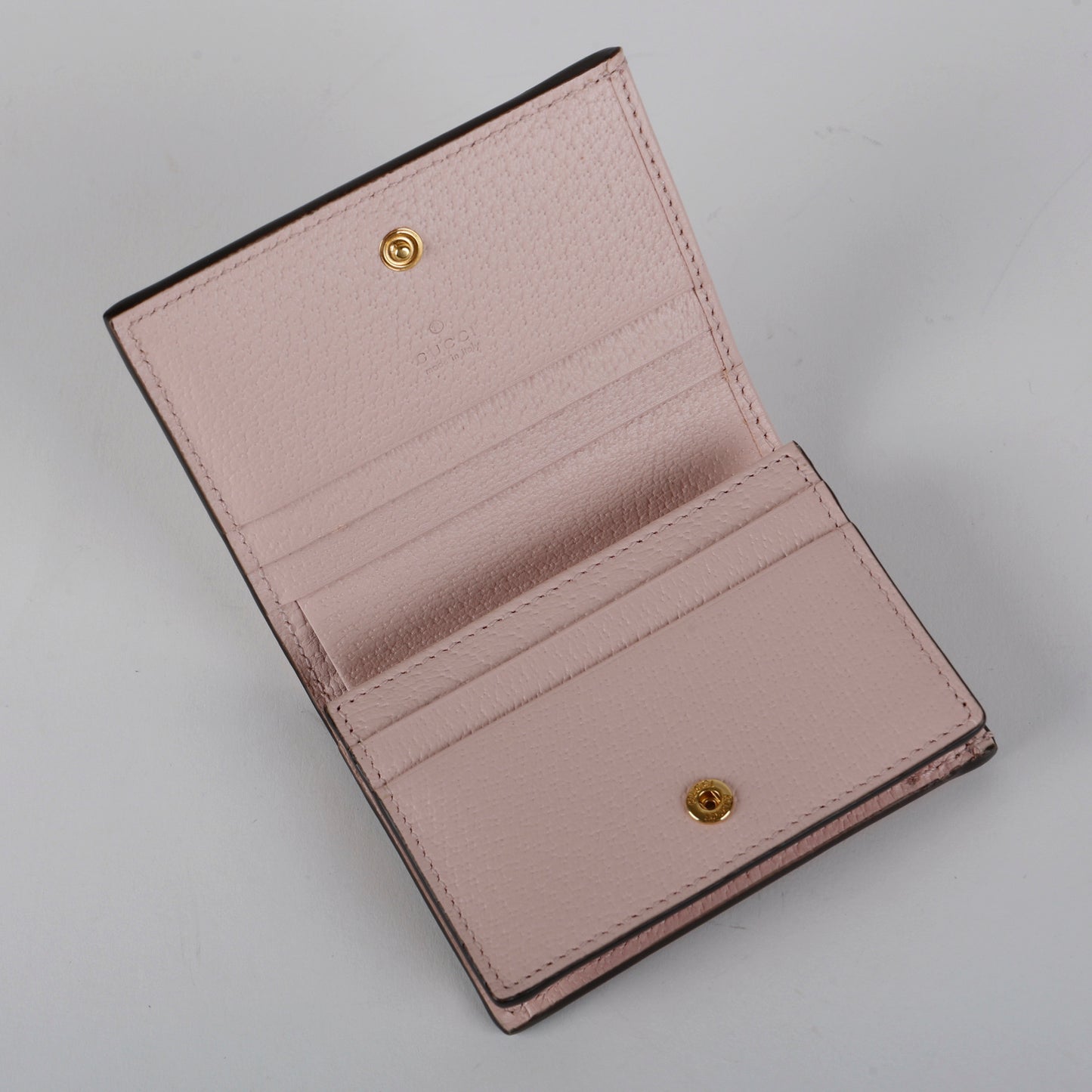 Jumbo GG Ophidia Card Case, Pink Canvas