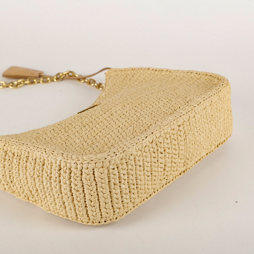 2005 Re-Edition, Small Raffia Crossbody