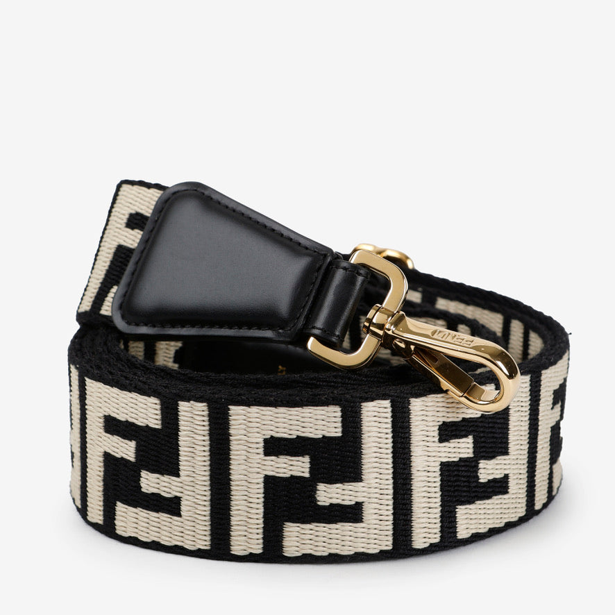 Strap You Adjustable Strap, Black White FF Motif