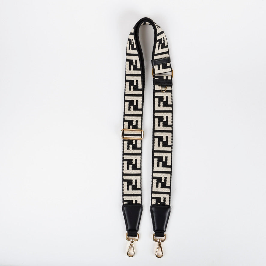 Strap You Adjustable Strap, Black White FF Motif