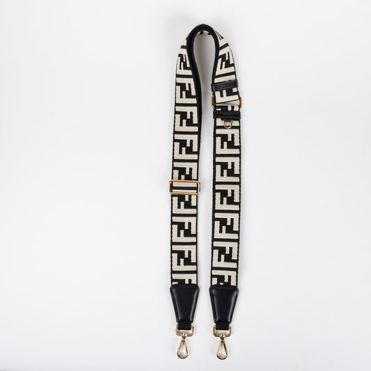 Strap You Adjustable Strap, Black White FF Motif