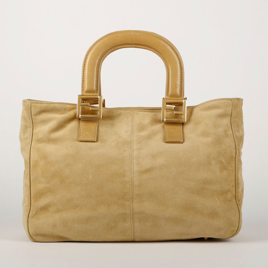 Baguette Top Handle Tote, Suede