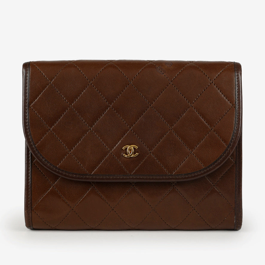Vintage Mini Lock Brown Lambskin